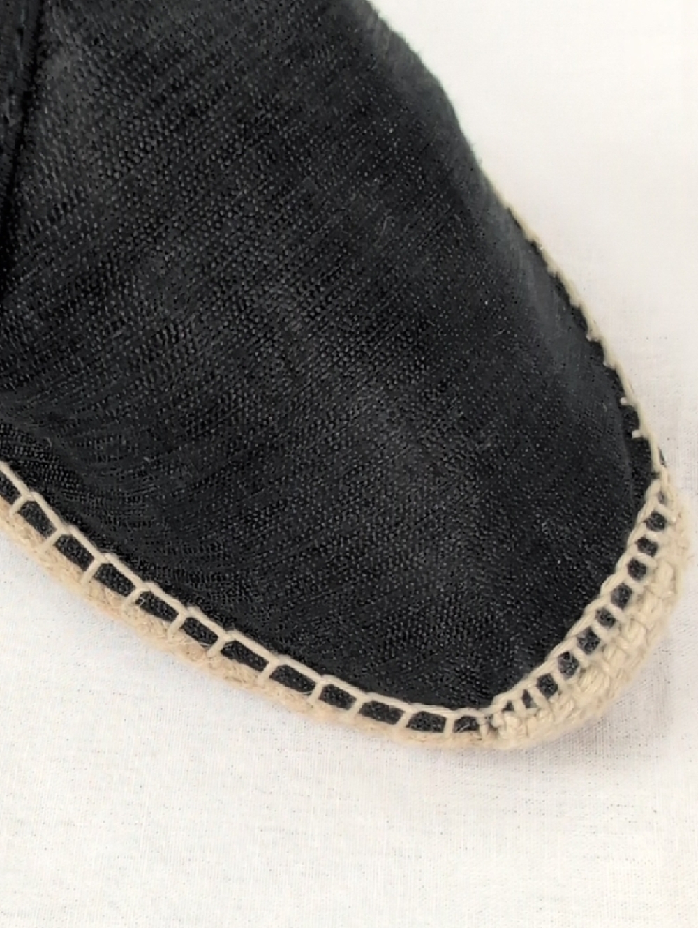 TONI PANS BLACK CANVAS ESPADRILLE SLINGBACK FLATS SZ 7 - Picture 3 of 6